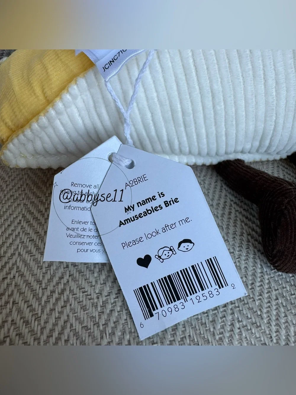 Jellycat Amuseables Brie - Authentic - Brand New With Tags - Fast Ship